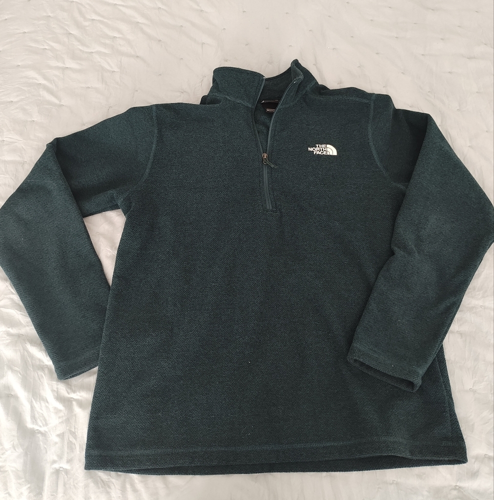The North Face Green Quarter Zip Pullover Sweater